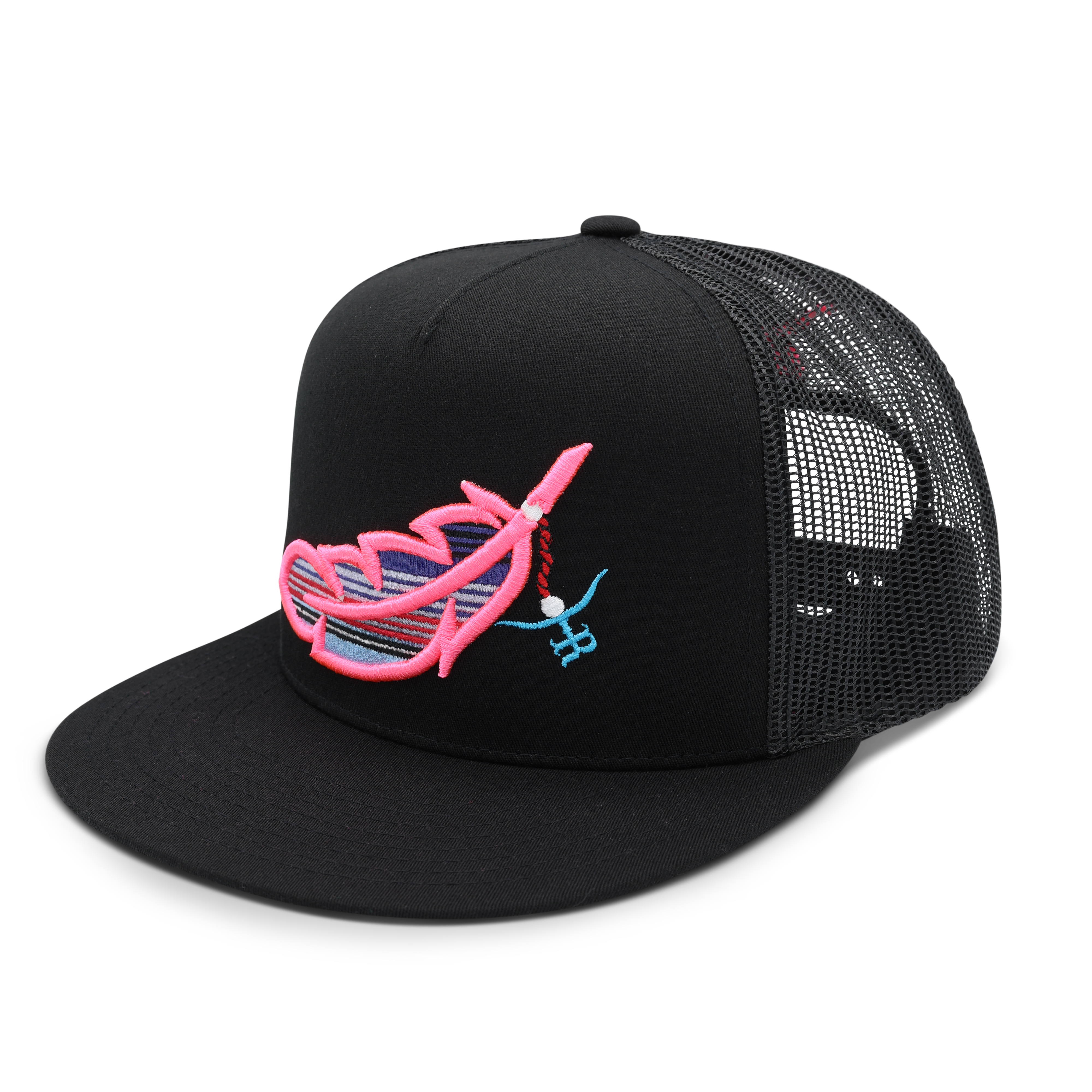 Feathered Outlaw -BLK Hot Pink Feather – The Rancher Hat Co.