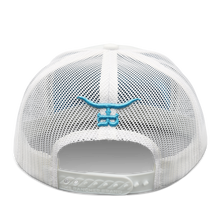 Load image into Gallery viewer, Feathered Outlaw- White /Sky Blue Feather