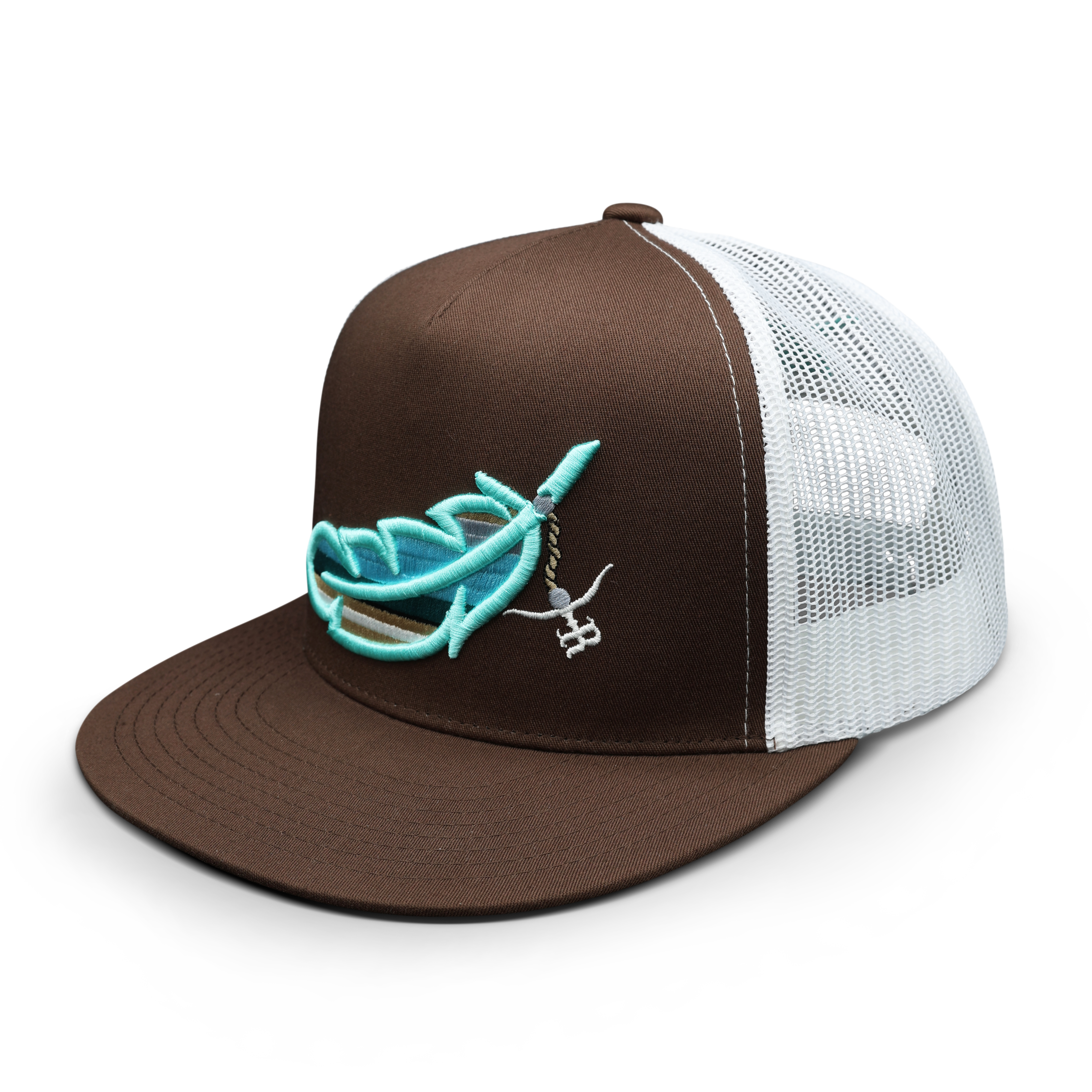 Feathered Outlaw- Brown/Turquoise Feather – The Rancher Hat Co.
