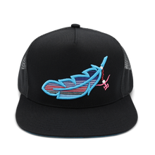Load image into Gallery viewer, “Feathered Outlaw” - Sky Blue Feather(BLK)