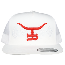 Load image into Gallery viewer, &quot;Ghost Suits&quot;- Flat bill Trucker Snapback
