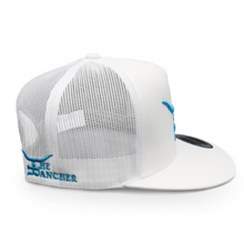 Load image into Gallery viewer, Teal- White Flatbill Trucker SnapBack
