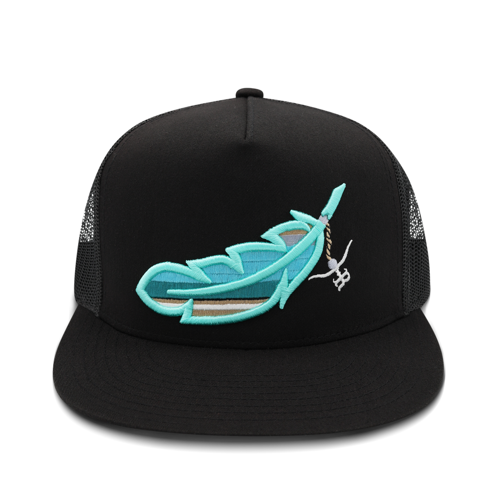 Feathered Outlaw - Turquoise BLK Feather