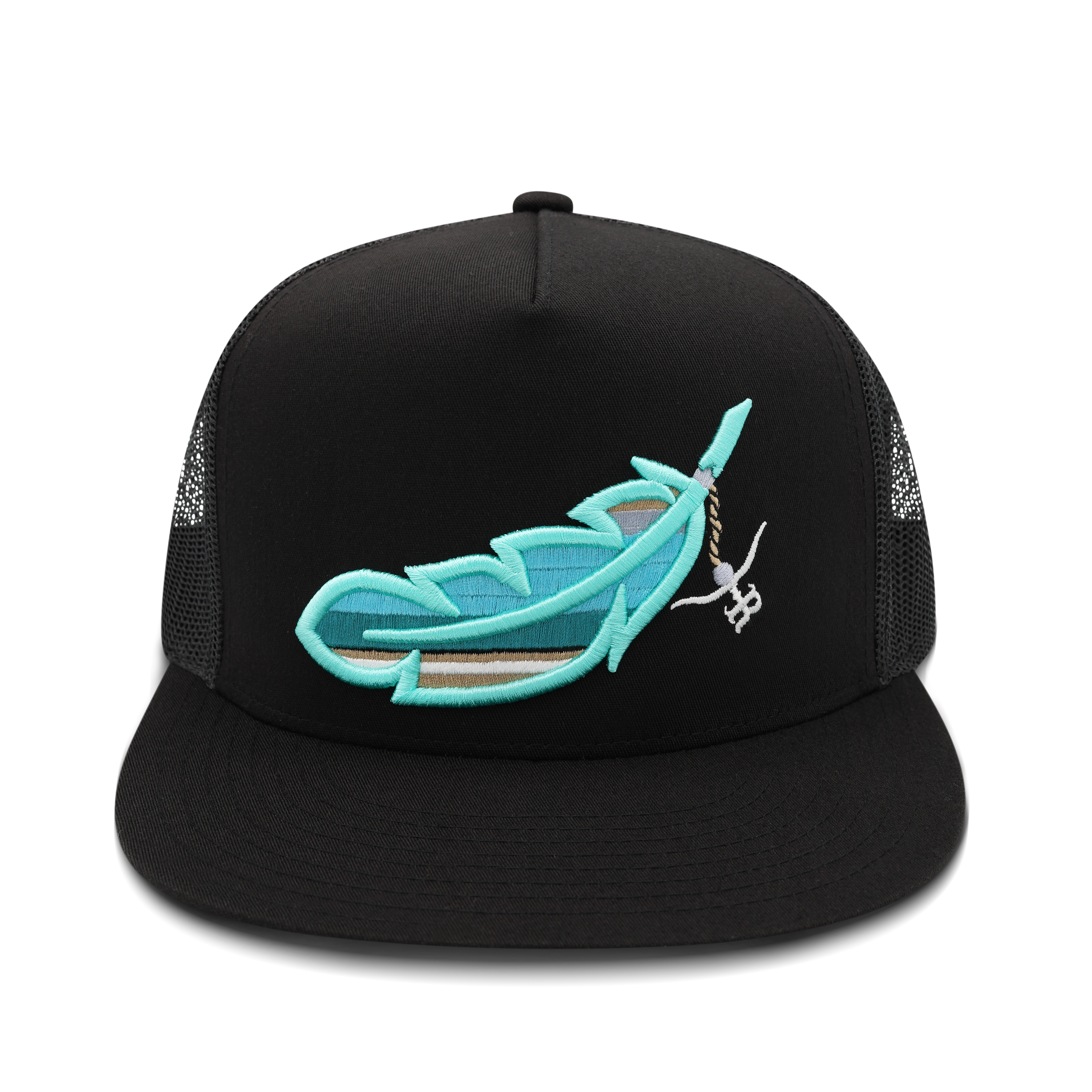 Feathered Outlaw - Turquoise BLK Feather