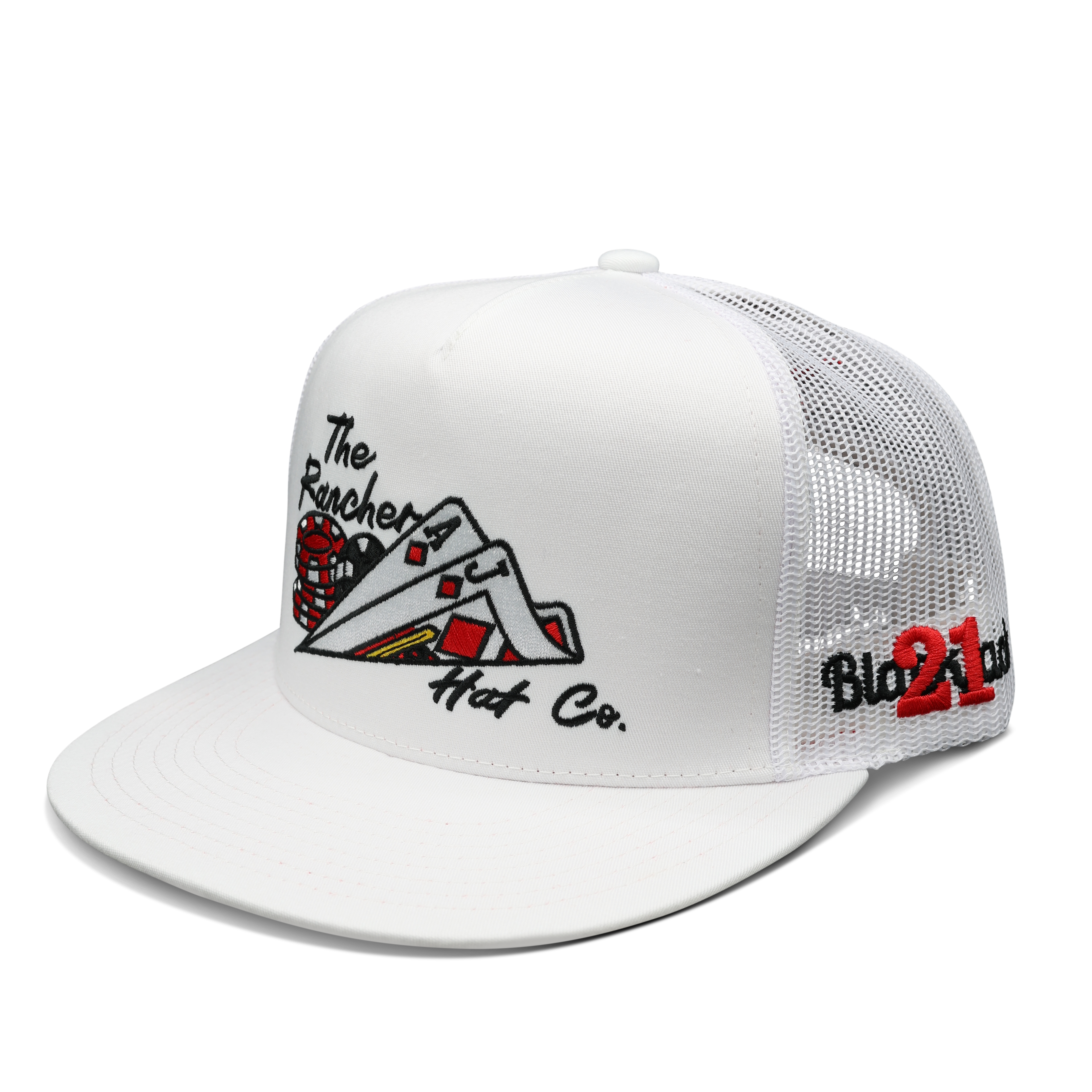 "21 Blackjack"- Flat bill Trucker Snapback