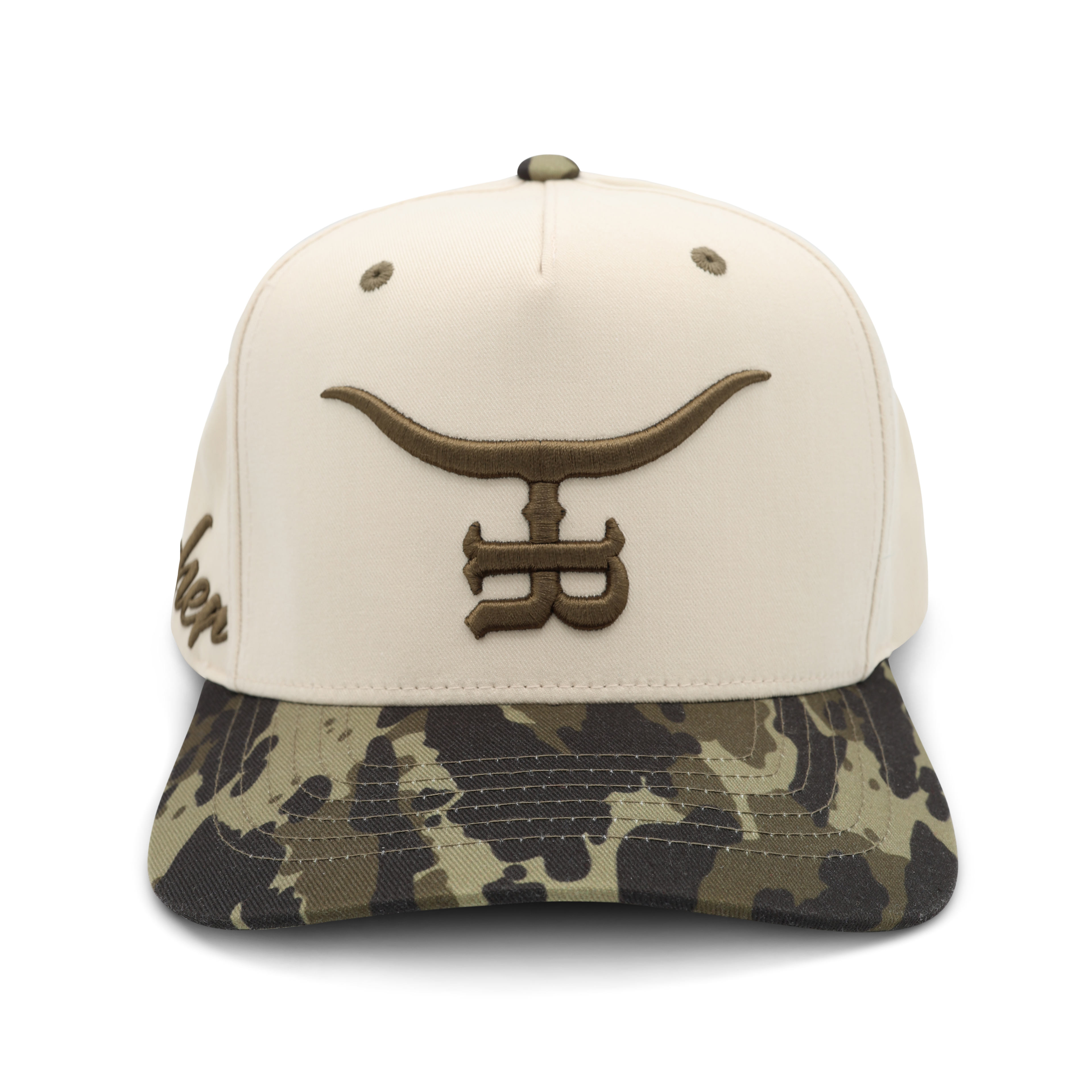 OUTLAW CAMO A-Frame (Curved Bill) - The Rancher Hat Co.