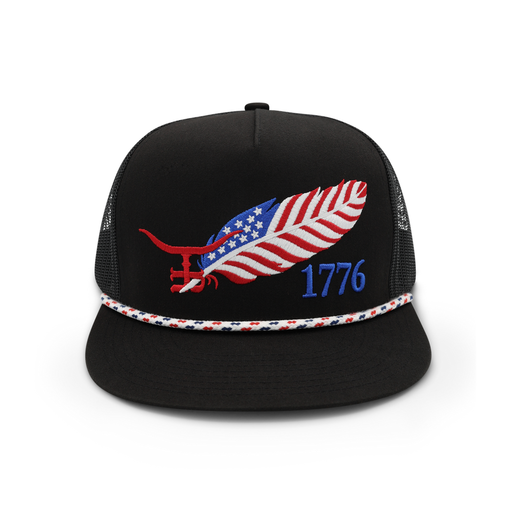 FREEDOM FEATHER BLK -Flat bill