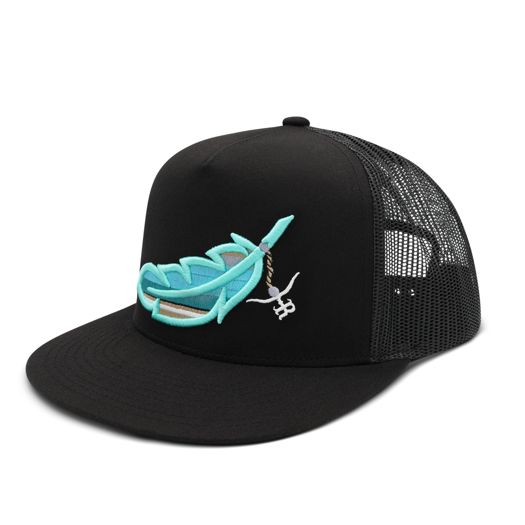 Feathered Outlaw - Turquoise BLK Feather