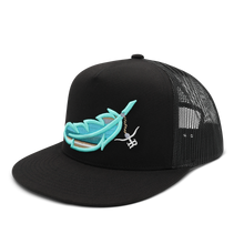 Feathered Outlaw - Black / Turquoise - Flat Bill