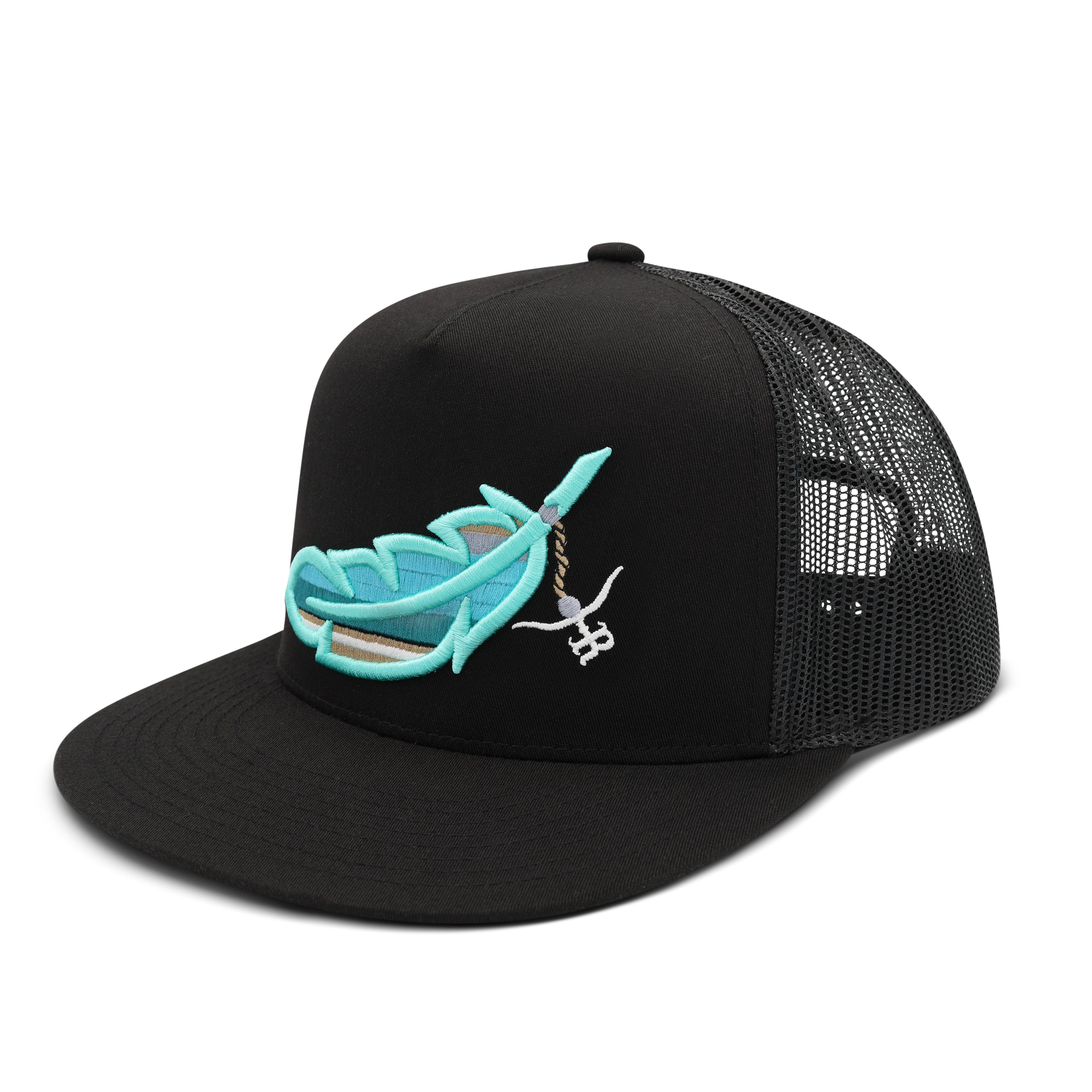 Feathered Outlaw - Turquoise BLK Feather