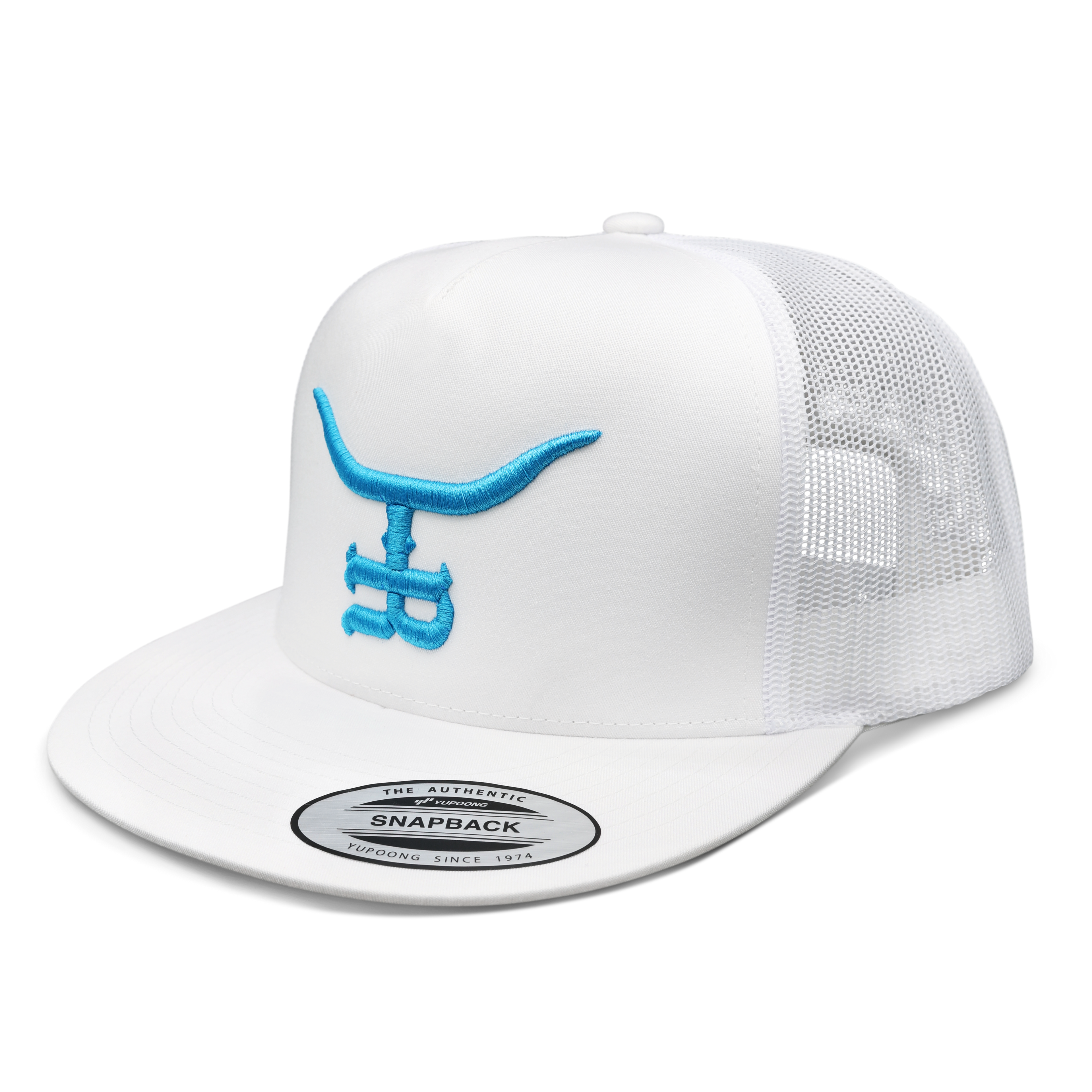 Teal- White Flatbill Trucker SnapBack