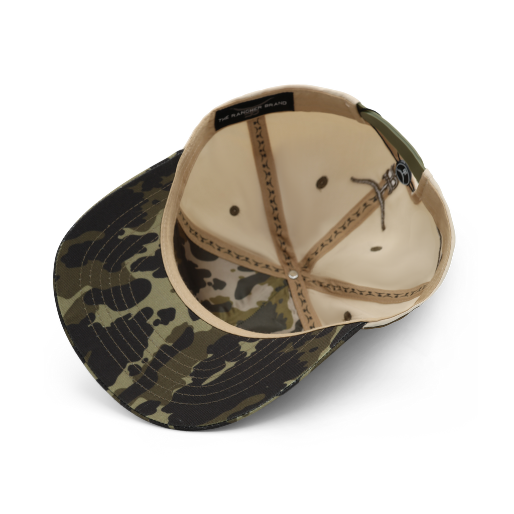 OUTLAW CAMO A-Frame (Curved Bill) - The Rancher Hat Co.