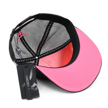 Load image into Gallery viewer, “Feathered Outlaw” -BLK Hot Pink Feather
