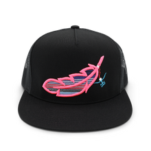 Load image into Gallery viewer, “Feathered Outlaw” -BLK Hot Pink Feather
