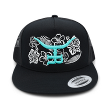 Load image into Gallery viewer, Tropical GLOW - Flatbill Trucker Snapback
