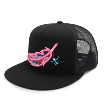 Load image into Gallery viewer, “Feathered Outlaw” -BLK Hot Pink Feather
