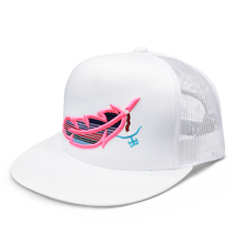 Load image into Gallery viewer, “Feathered Outlaw” -Hot Pink Feather(WHT)
