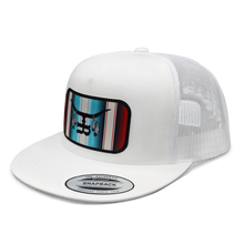 Load image into Gallery viewer, “Sitting Bull” - White Flatbill Trucker SnapBack
