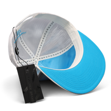 Load image into Gallery viewer, Feathered Outlaw- White /Sky Blue Feather
