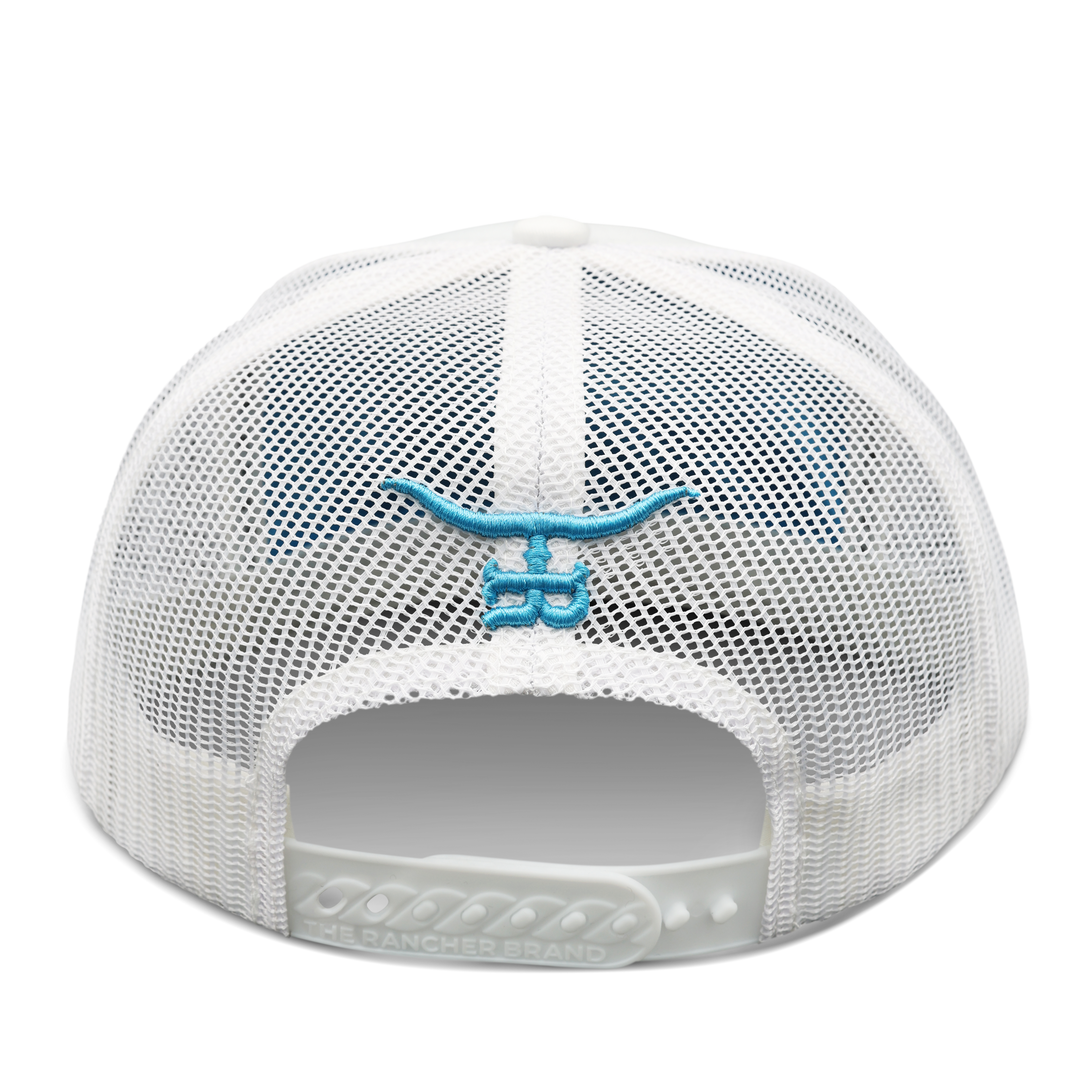 Feathered Outlaw- White /Sky Blue Feather