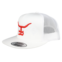 Load image into Gallery viewer, &quot;Ghost Suits&quot;- Flat bill Trucker Snapback
