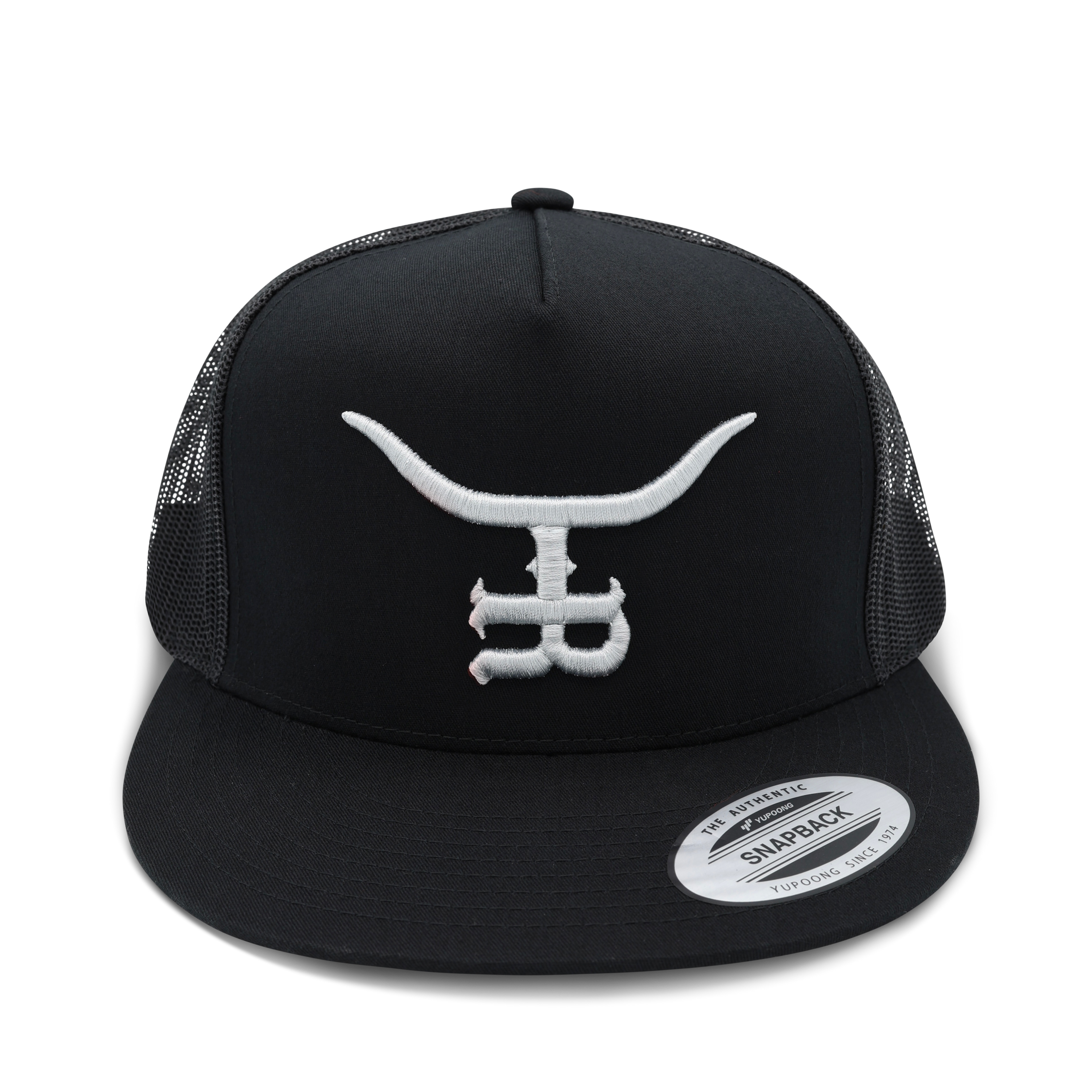 “Silver Bullet”-Black Flatbill Trucker SnapBack