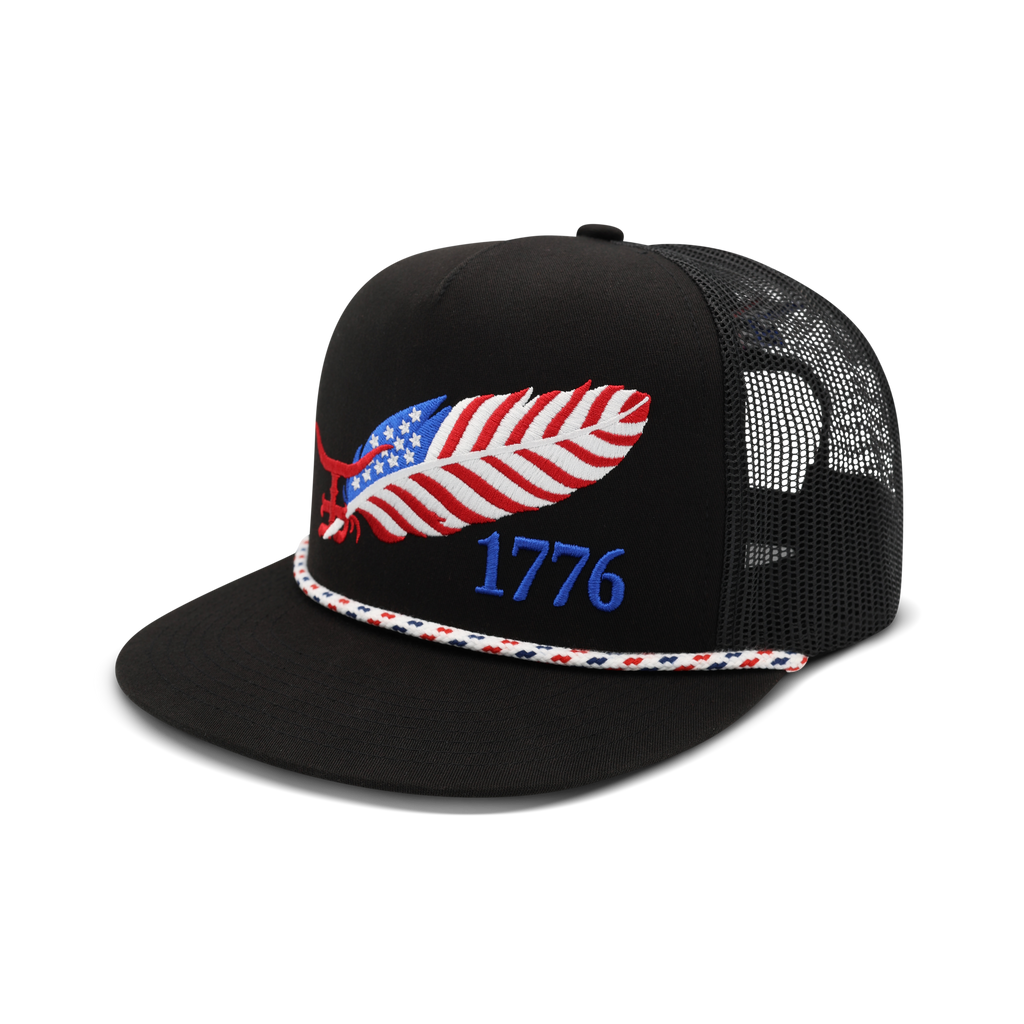 FREEDOM FEATHER BLK -Flat bill
