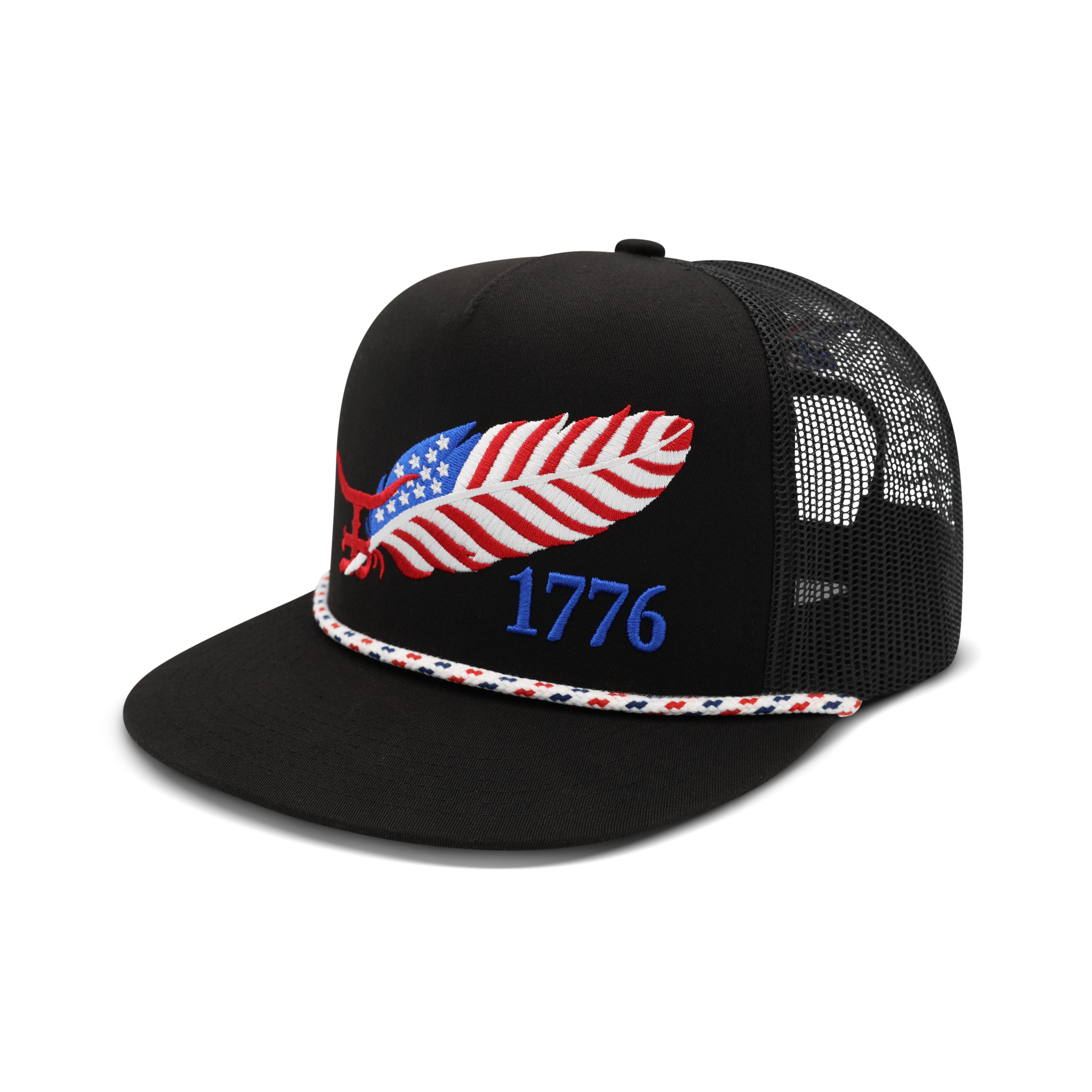 FREEDOM FEATHER BLK -Flat bill