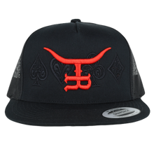 Load image into Gallery viewer, &quot;Ghost Suits&quot;- Flat bill Trucker Snapback
