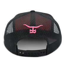 Load image into Gallery viewer, “Feathered Outlaw” -BLK Hot Pink Feather
