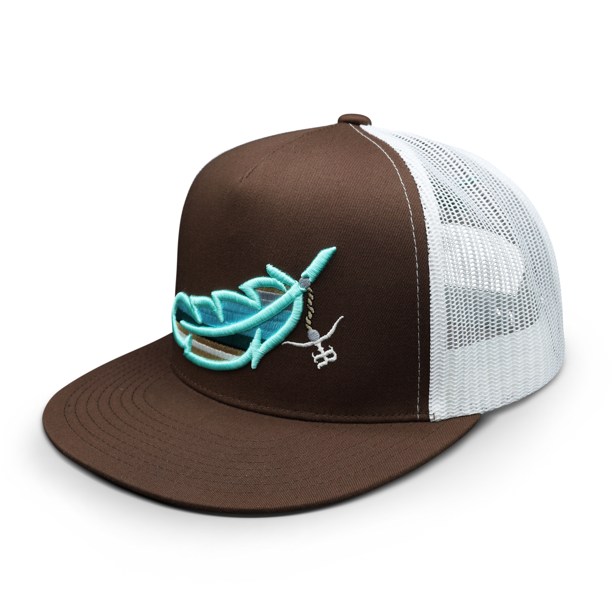 Feathered Outlaw- Brown/Turquoise Feather – The Rancher Hat Co.