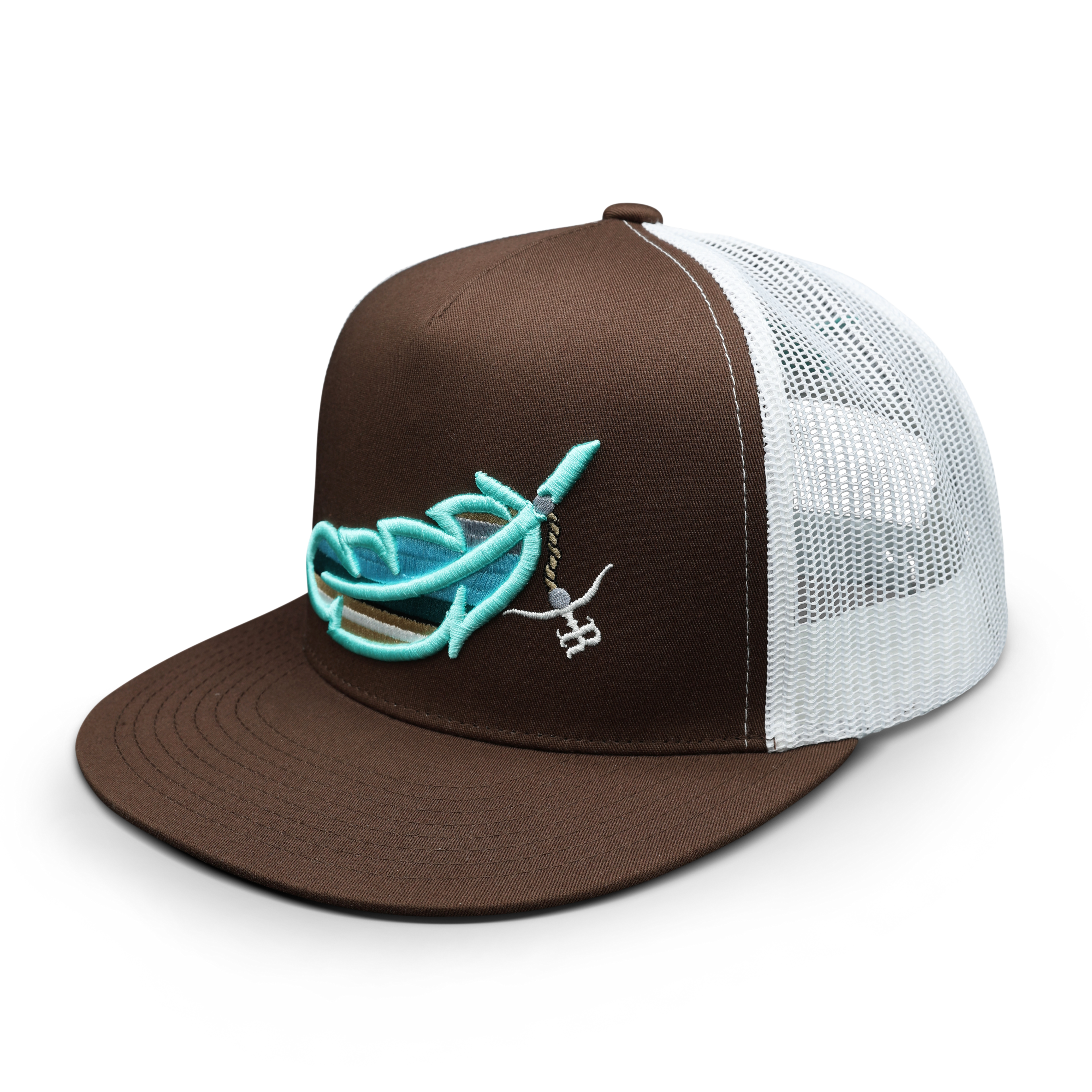 Feathered Outlaw- Brown/Turquoise Feather