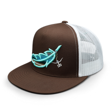 Load image into Gallery viewer, Feathered Outlaw- Brown/Turquoise Feather
