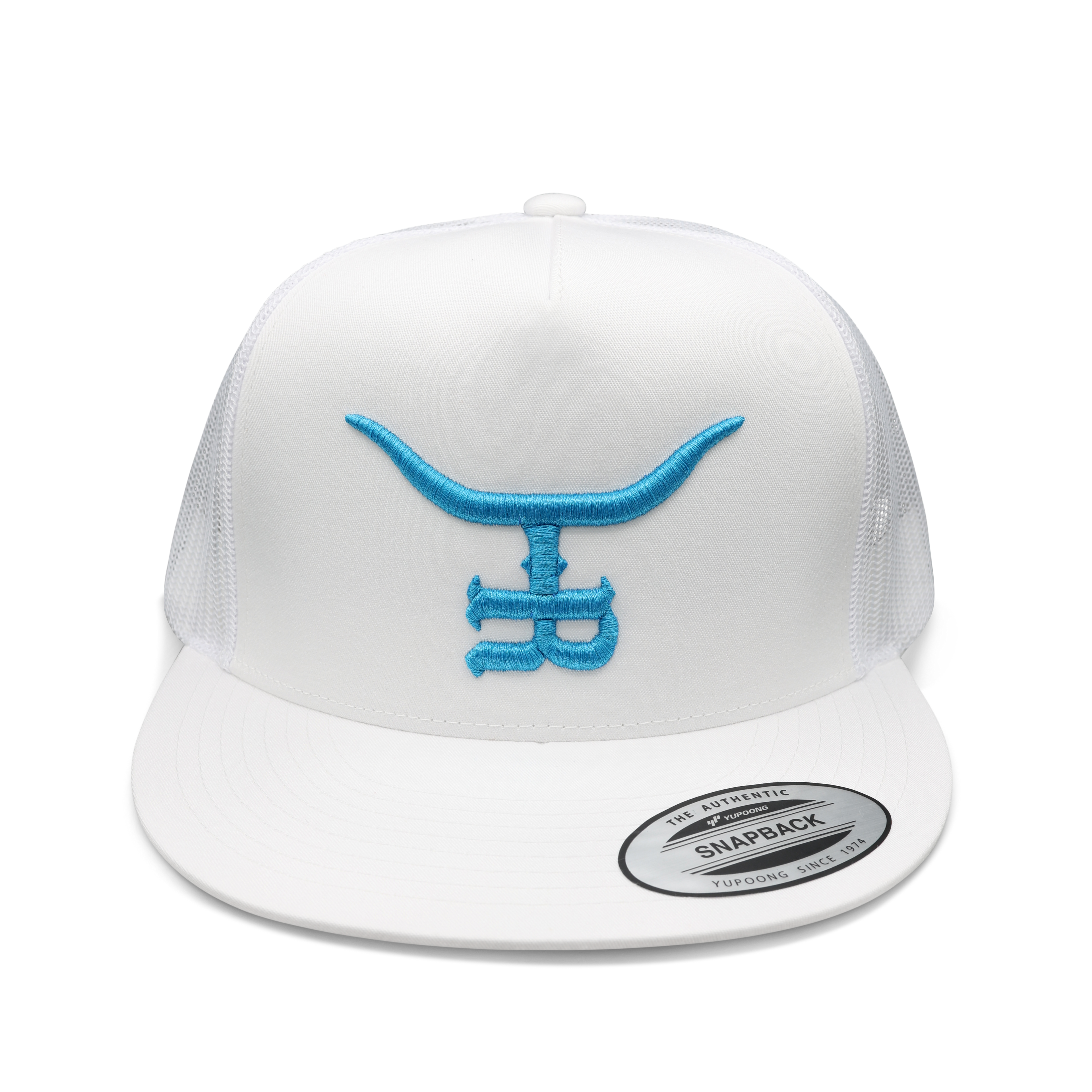 Teal- White Flatbill Trucker SnapBack