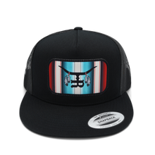 Load image into Gallery viewer, &quot;Sitting Bull&quot;- Black Flat Bill Trucker Snapback
