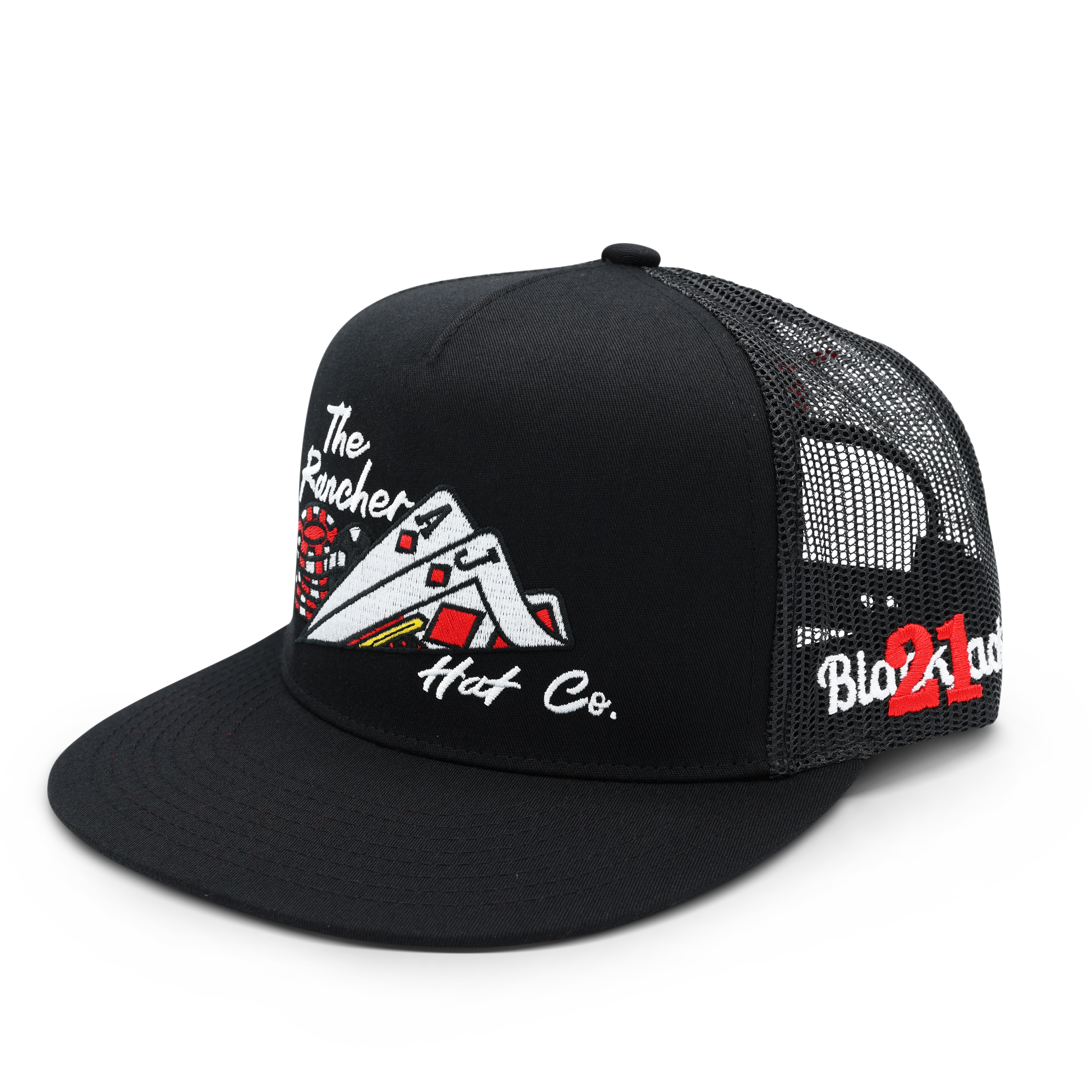 "21 Blackjack"- Flat bill Trucker Snapback