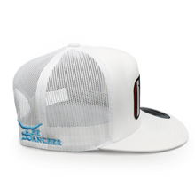 Load image into Gallery viewer, “Sitting Bull” - White Flatbill Trucker SnapBack

