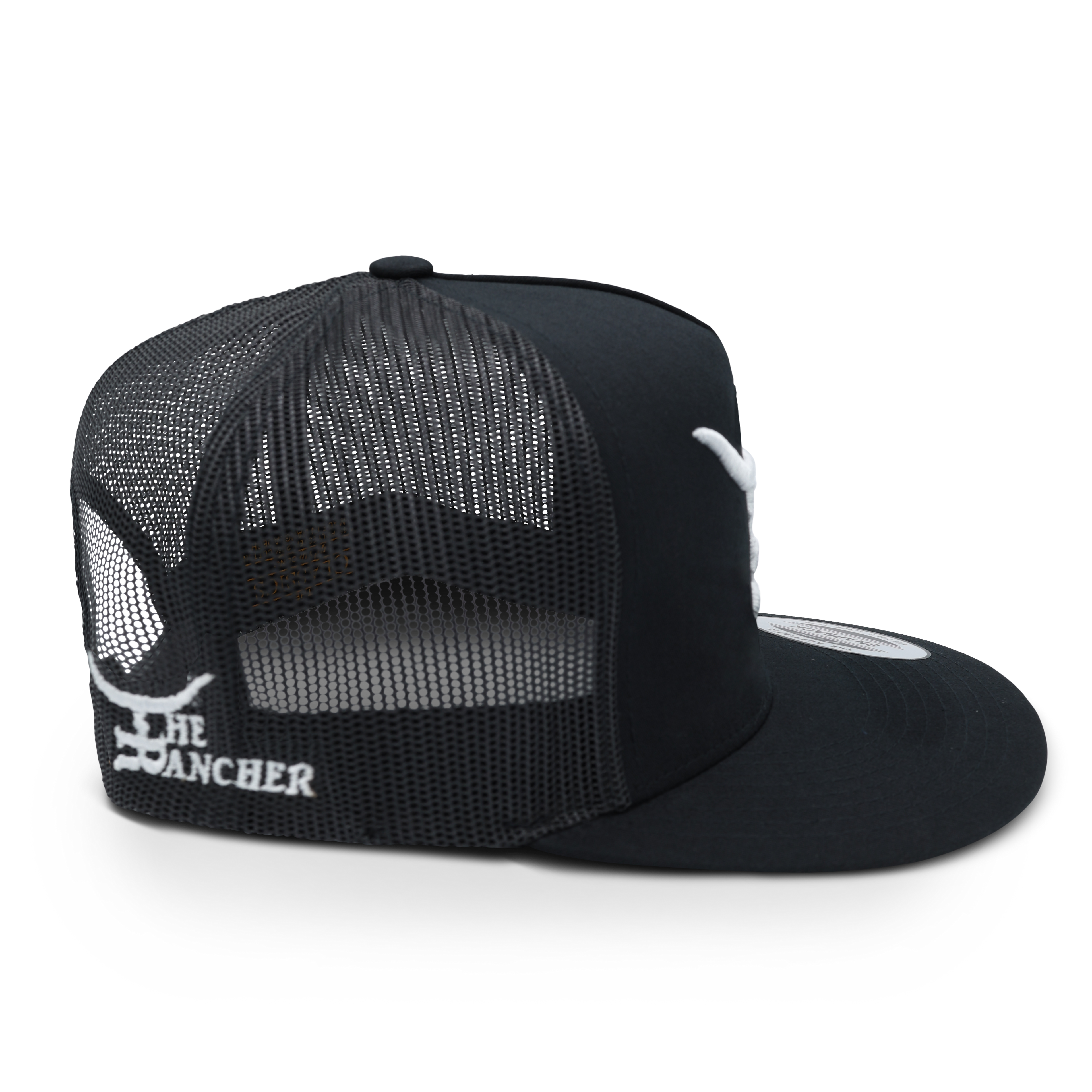 “Silver Bullet”-Black Flatbill Trucker SnapBack