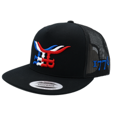Load image into Gallery viewer, LIMITED EDITION – Black Triple Stack Trucker Hat

