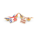 All-American hat pin kit, two enamel pins by The Rancher Hat Co., angled view