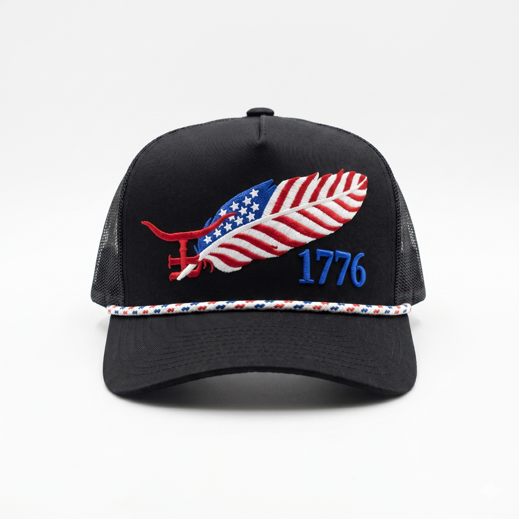 FREEDOM FEATHER BLK - Curved bill