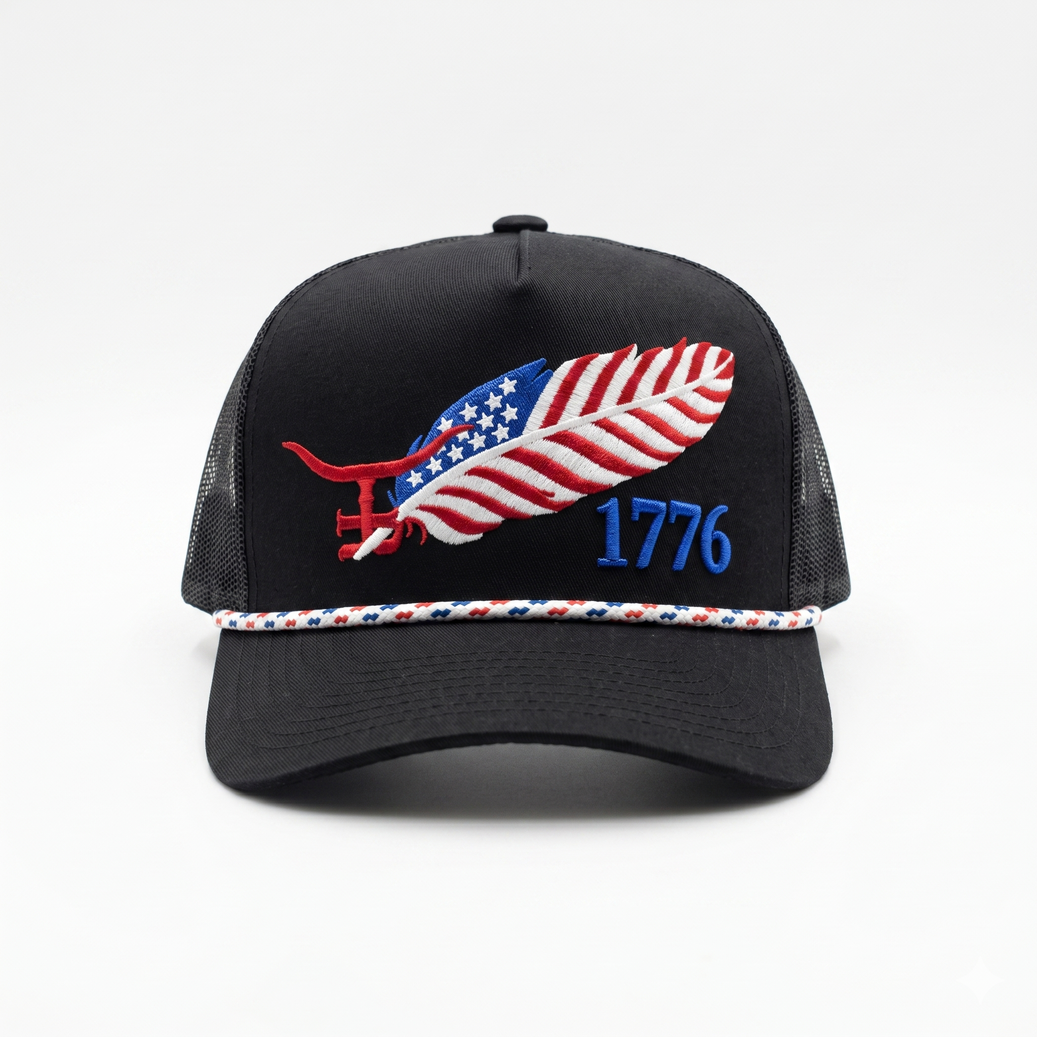 FREEDOM FEATHER BLK - Curved bill