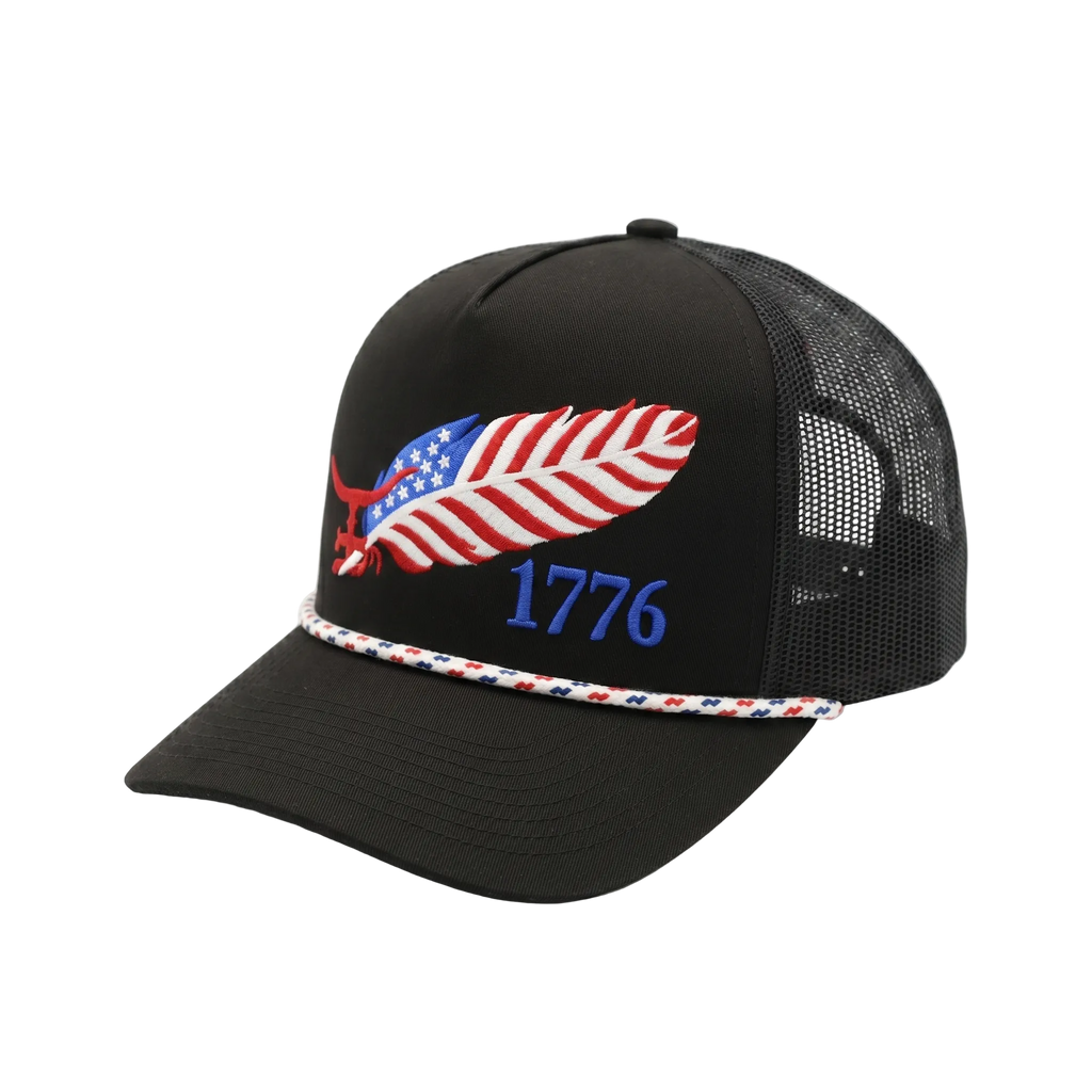 FREEDOM FEATHER BLK - Curved bill