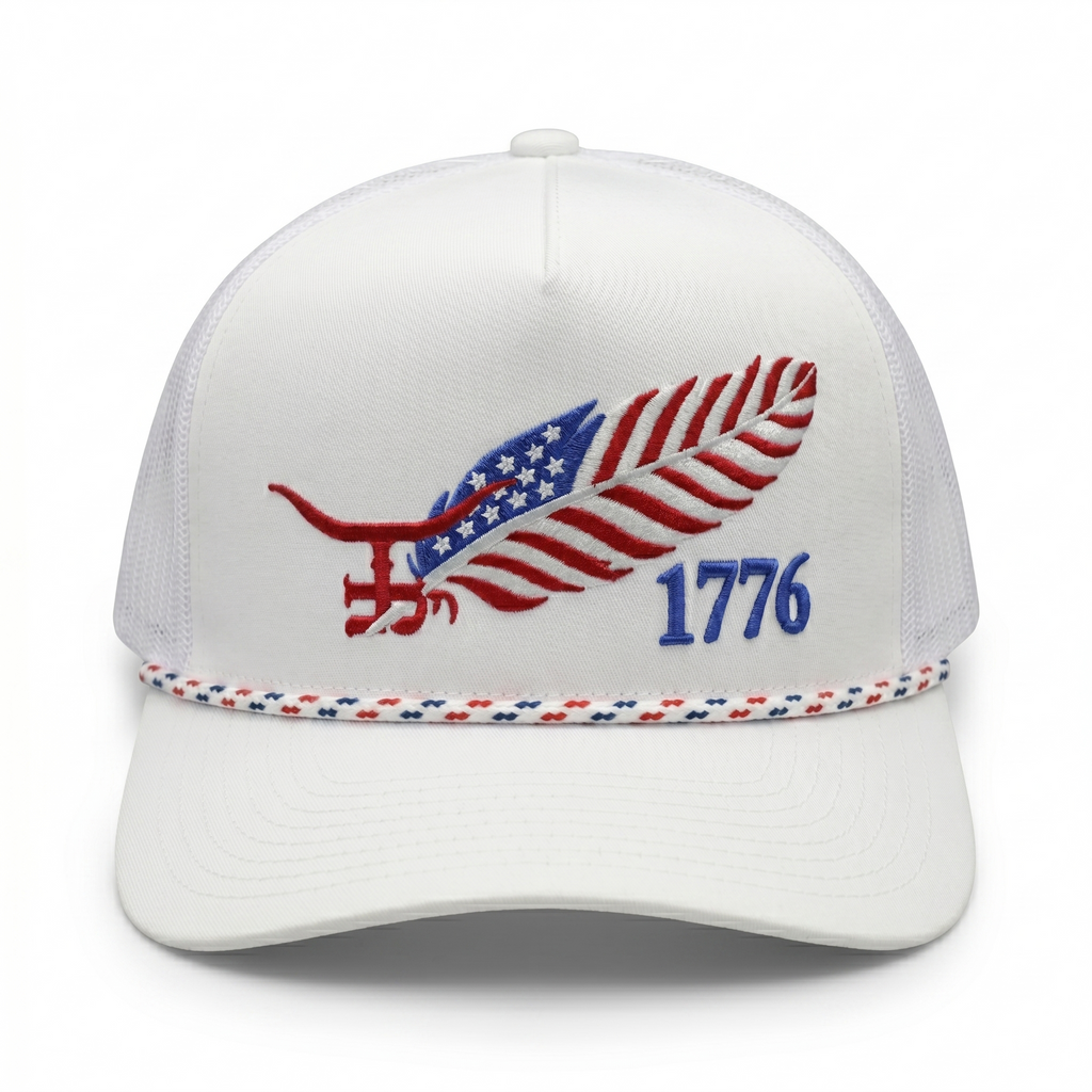 FREEDOM FEATHER WHT - Curved bill