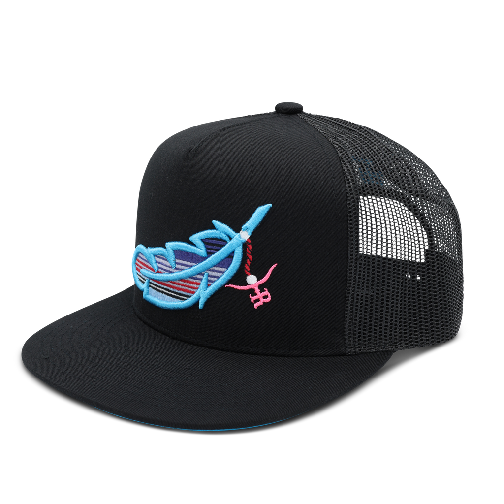 “Feathered Outlaw” - Sky Blue Feather(BLK)