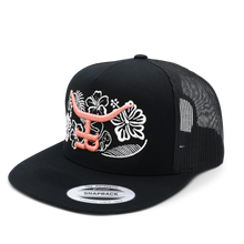 Load image into Gallery viewer, Tropical GLOW - Flatbill Trucker Snapback
