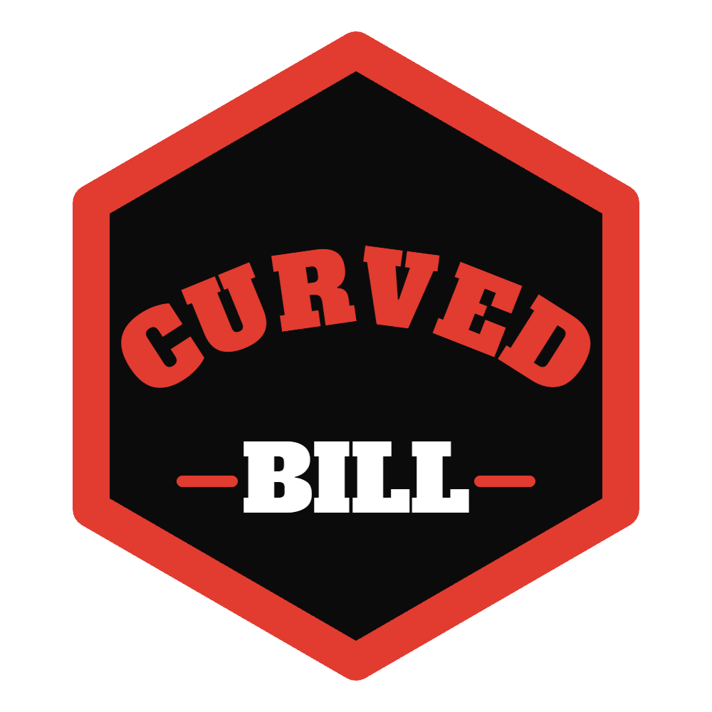 Curved bill hats